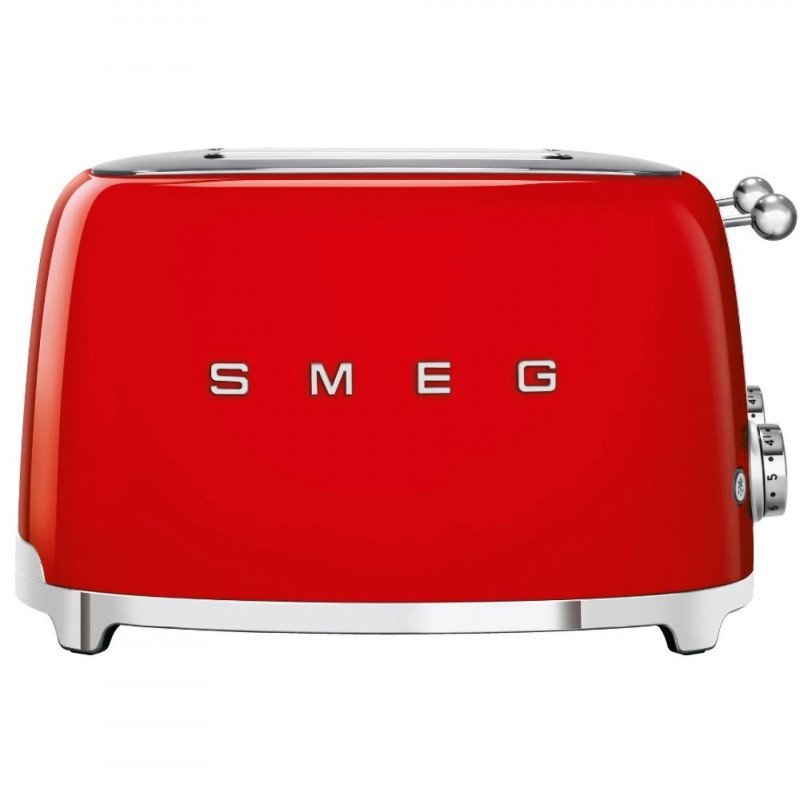 Τοστιέρα SMEG 50's Style TSF03RDEU, 2000 W, 4 φέτες, 6 επίπεδα, Δίσκος για ψίχουλα, Ενσωματωμένο καλώδιο, Ανοξείδωτο ατσάλι, Κόκκινο