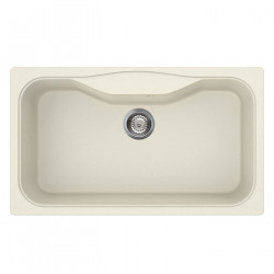 Νιπτήρας κουζίνας Smeg LSEG860P, 86 εκ., Ανθεκτικό στις γρατσουνιές υλικό, Εύκολος στον καθαρισμό, Κρεμ