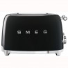 Τοστιέρα SMEG 50's Style TSF03BLEU, 2000 W, 4 φέτες, 6 επίπεδα, Δίσκος για ψίχουλα, Ενσωματωμένο καλώδιο, Ανοξείδωτο ατσάλι, Μαύρο