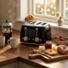Τοστιέρα SMEG 50's Style TSF03BLEU, 2000 W, 4 φέτες, 6 επίπεδα, Δίσκος για ψίχουλα, Ενσωματωμένο καλώδιο, Ανοξείδωτο ατσάλι, Μαύρο