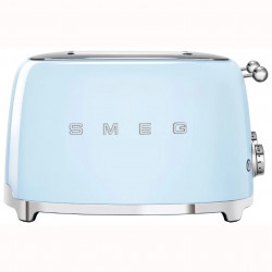 Τοστιέρα SMEG 50's Style TSF03PBEU, 2000 W, 4 φέτες, 6 επίπεδα, Δίσκος για ψίχουλα, Ενσωματωμένο καλώδιο, Ανοξείδωτο ατσάλι, Μπλε