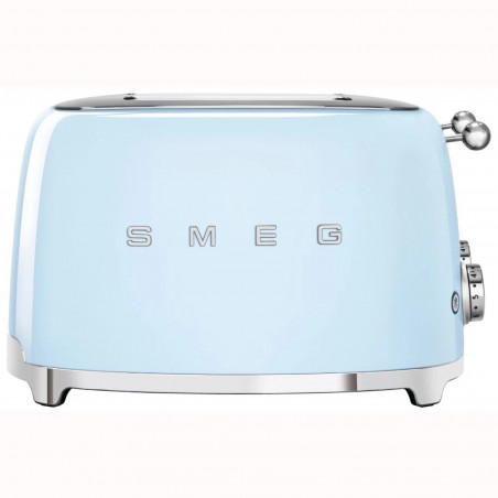 Τοστιέρα SMEG 50's Style TSF03PBEU, 2000 W, 4 φέτες, 6 επίπεδα, Δίσκος για ψίχουλα, Ενσωματωμένο καλώδιο, Ανοξείδωτο ατσάλι, Μπλε