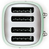 Τοστιέρα SMEG 50's Style TSF03PGEU, 2000 W, 4 φέτες, 6 επίπεδα, Δίσκος για ψίχουλα, Ενσωματωμένο καλώδιο, Ανοξείδωτο ατσάλι, Πράσινο