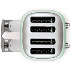 Τοστιέρα SMEG 50's Style TSF03PGEU, 2000 W, 4 φέτες, 6 επίπεδα, Δίσκος για ψίχουλα, Ενσωματωμένο καλώδιο, Ανοξείδωτο ατσάλι, Πράσινο