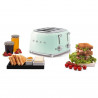 Τοστιέρα SMEG 50's Style TSF03PGEU, 2000 W, 4 φέτες, 6 επίπεδα, Δίσκος για ψίχουλα, Ενσωματωμένο καλώδιο, Ανοξείδωτο ατσάλι, Πράσινο