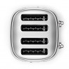 Τοστιέρα SMEG 50's Style TSF03SSEU, 2000 W, 4 φέτες, 6 επίπεδα, Δίσκος για ψίχουλα, Ενσωματωμένο καλώδιο, Ανοξείδωτο ατσάλι, Ασημί