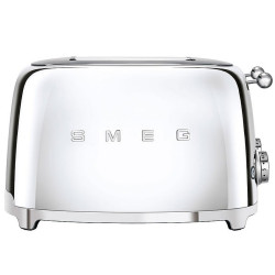 Τοστιέρα SMEG 50's Style TSF03SSEU, 2000 W, 4 φέτες, 6 επίπεδα, Δίσκος για ψίχουλα, Ενσωματωμένο καλώδιο, Ανοξείδωτο ατσάλι, Ασημί