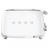 Τοστιέρα SMEG 50's Style TSF03WHEU, 2000 W, 4 φέτες, 6 επίπεδα, Δίσκος για ψίχουλα, Ενσωματωμένο καλώδιο, Ανοξείδωτο ατσάλι, Λευκό