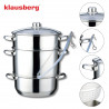 Αποχυμωτής Klausberg KB 9032, 28 εκ., 8 λίτρα, 4 μέρη, επαγωγή, ανοξείδωτο