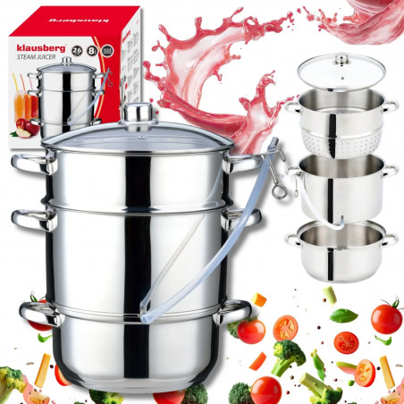 Αποχυμωτής Klausberg KB 9032, 28 εκ., 8 λίτρα, 4 μέρη, επαγωγή, ανοξείδωτο