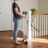 Πτυσσόμενο στεγνωτήριο ρούχων Kinghoff KH 2042, 20 μ., έως 20 κιλά, ρυθμιζόμενο μήκος, αντιολισθητικά άκρα, λευκό/μαύρο