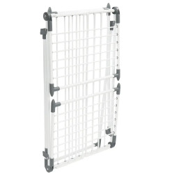Πτυσσόμενο στεγνωτήριο ρούχων Kinghoff KH 2041, 25 μ., έως 20 κιλά, αντιολισθητικά άκρα, χάλυβας, λευκό/γκρι