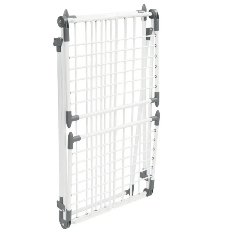 Πτυσσόμενο στεγνωτήριο ρούχων Kinghoff KH 2041, 25 μ., έως 20 κιλά, αντιολισθητικά άκρα, χάλυβας, λευκό/γκρι