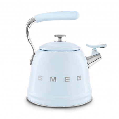 Βραστήρας με σφυρίχτρα Smeg CKLW2001PB, 2,3 λίτρα, επαγωγή, λαβή που δεν ζεσταίνεται, ανοξείδωτο, παστέλ μπλε