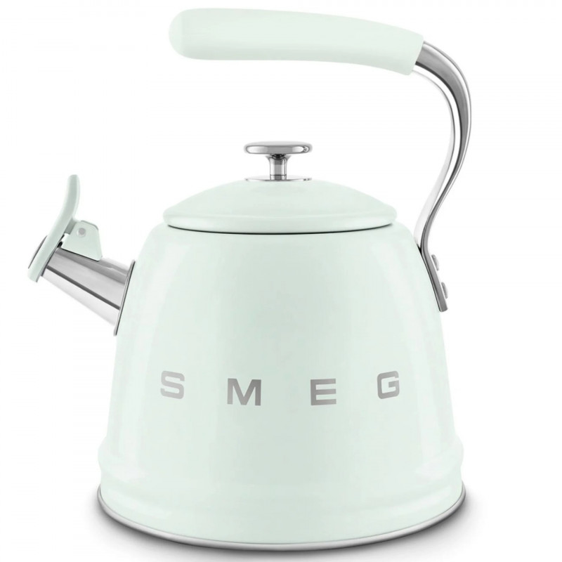Βραστήρας με σφυρίχτρα Smeg CKLW2001PG, 2,3 λίτρα, επαγωγή, λαβή που δεν ζεσταίνεται, ανοξείδωτο, παστέλ πράσινο