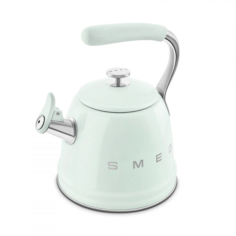 Βραστήρας με σφυρίχτρα Smeg CKLW2001PG, 2,3 λίτρα, επαγωγή, λαβή που δεν ζεσταίνεται, ανοξείδωτο, παστέλ πράσινο