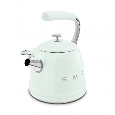 Βραστήρας με σφυρίχτρα Smeg CKLW2001PG, 2,3 λίτρα, επαγωγή, λαβή που δεν ζεσταίνεται, ανοξείδωτο, παστέλ πράσινο