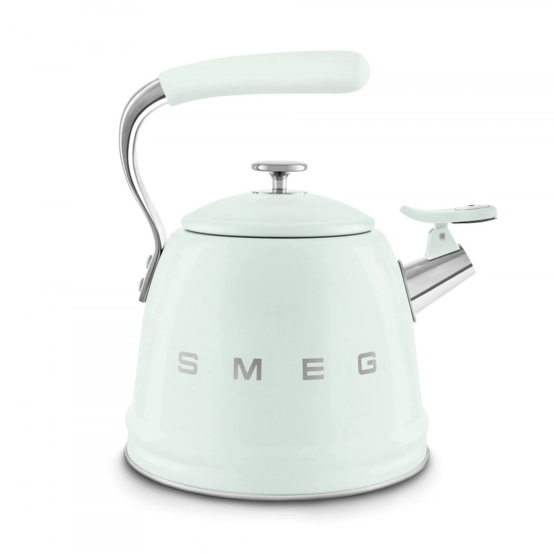 Βραστήρας με σφυρίχτρα Smeg CKLW2001PG, 2,3 λίτρα, επαγωγή, λαβή που δεν ζεσταίνεται, ανοξείδωτο, παστέλ πράσινο