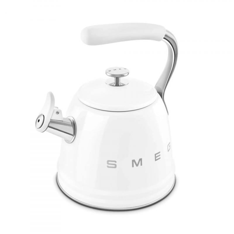 Βραστήρας με σφυρίχτρα Smeg CKLW2001WH, 2,3 λίτρα, επαγωγή, λαβή που δεν ζεσταίνεται, ανοξείδωτο, λευκό