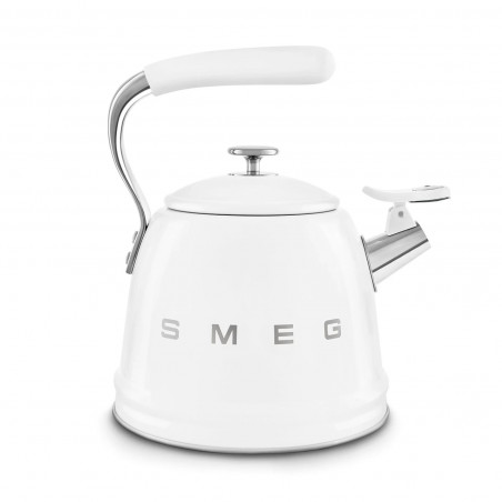 Βραστήρας με σφυρίχτρα Smeg CKLW2001WH, 2,3 λίτρα, επαγωγή, λαβή που δεν ζεσταίνεται, ανοξείδωτο, λευκό