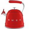 Βραστήρας με σφυρίχτρα Smeg CKLW2001RD, 2,3 λίτρα, επαγωγική εστία, λαβή που δεν ζεσταίνεται, ανοξείδωτο, κόκκινο