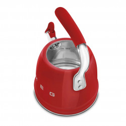 Βραστήρας με σφυρίχτρα Smeg CKLW2001RD, 2,3 λίτρα, επαγωγική εστία, λαβή που δεν ζεσταίνεται, ανοξείδωτο, κόκκινο