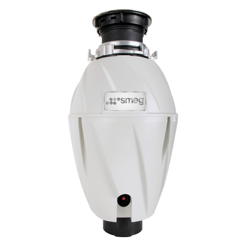 Μύλος τροφίμων/Pig Smeg KITFD100, 375 W, 1 HP, Για νεροχύτες με σιφόνι 9 εκ., Αντιδιαβρωτική προστασία, Μαύρο/Ανοξείδωτο