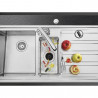 Μύλος τροφίμων/Pig Smeg KITFD100, 375 W, 1 HP, Για νεροχύτες με σιφόνι 9 εκ., Αντιδιαβρωτική προστασία, Μαύρο/Ανοξείδωτο