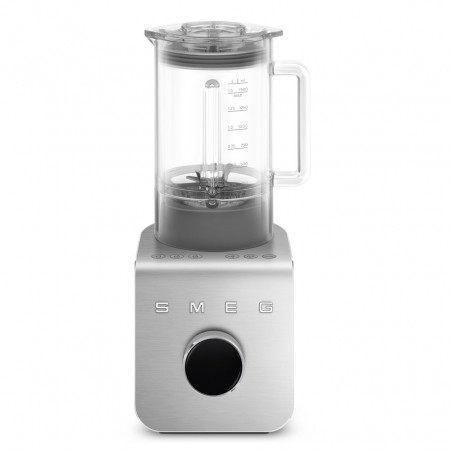 Μπλέντερ Smeg Collezione BLC02WHMEU, 1400 W, 1,5 λίτρα, 22.000 στροφές/λεπτό, 5 προγράμματα, 9 ταχύτητες, Θρυμματισμός πάγου, Ανοξείδωτο ατσάλι, Λευκό/Ινοξ