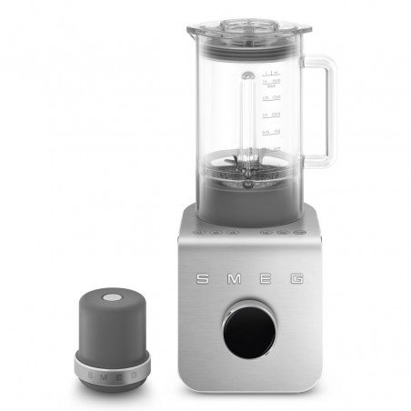 Μπλέντερ Smeg Collezione BLC02WHMEU, 1400 W, 1,5 λίτρα, 22.000 στροφές/λεπτό, 5 προγράμματα, 9 ταχύτητες, Θρυμματισμός πάγου, Ανοξείδωτο ατσάλι, Λευκό/Ινοξ