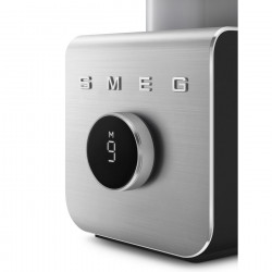 Μπλέντερ Smeg Collezione BLC02BLMEU, 1400 W, 1,5 λίτρα, 22.000 στροφές/λεπτό, 5 προγράμματα, 9 ταχύτητες, Θρυμματισμός πάγου, Ανοξείδωτο ατσάλι, Μαύρο/Ανοξείδωτο