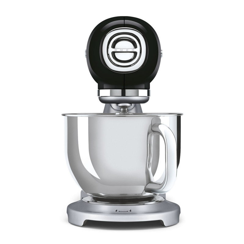 Μίξερ Smeg SMF04BLEU, 800 W, 4,8 λίτρα, 10 ταχύτητες, Λειτουργία ομαλής εκκίνησης, Αντιολισθητικά πόδια, Μαύρο/Ανοξείδωτο