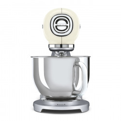 Μίξερ Smeg SMF04CREU, 800 W, 4,8 λίτρα, 10 ταχύτητες, Λειτουργία ομαλής εκκίνησης, Αντιολισθητικά πόδια, Κρεμ/Ανοξείδωτο