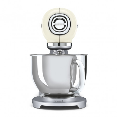 Μίξερ Smeg SMF04CREU, 800 W, 4,8 λίτρα, 10 ταχύτητες, Λειτουργία ομαλής εκκίνησης, Αντιολισθητικά πόδια, Κρεμ/Ανοξείδωτο