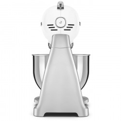 Μίξερ Smeg SMF04WHEU, 800 W, 4,8 λίτρα, 10 ταχύτητες, Λειτουργία ομαλής εκκίνησης, Αντιολισθητικά πόδια, Λευκό/Ανοξείδωτο