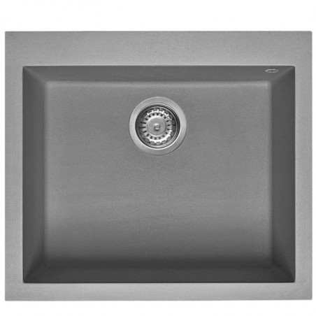 Νιπτήρας κουζίνας για πάγκο SMEG Quadra VZ57CT, 57 εκ., Αντιβακτηριακός, Ανθεκτικός στις γρατσουνιές και στην υπεριώδη ακτινοβολία, Γκρι