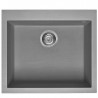 Νιπτήρας κουζίνας για πάγκο SMEG Quadra VZ57CT, 57 εκ., Αντιβακτηριακός, Ανθεκτικός στις γρατσουνιές και στην υπεριώδη ακτινοβολία, Γκρι
