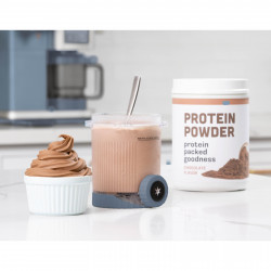 Μηχανή παγωτού 13-σε-1 Ninja CREAMi Scoop & Swirl™ NC702EU, 800 W, 13 προγράμματα, μοχλός 3 θέσεων για χωνάκια, CreamiFit, Creamify, 2 δοχεία 473 ml, Προσαρμογή, Μπλε/Γκρι
