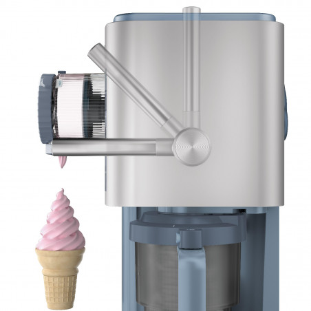 Μηχανή παγωτού 13-σε-1 Ninja CREAMi Scoop & Swirl™ NC702EU, 800 W, 13 προγράμματα, μοχλός 3 θέσεων για χωνάκια, CreamiFit, Creamify, 2 δοχεία 473 ml, Προσαρμογή, Μπλε/Γκρι