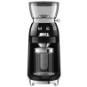 Καφετιέρα Smeg CGF03BLEU, 150 W, 240 γρ., Σύστημα περιστροφής και ασφάλισης, Λειτουργία χειροκίνητης εκκένωσης, Μαύρο