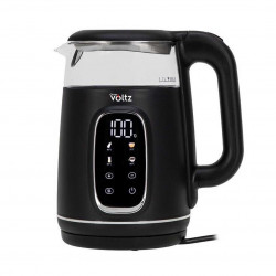 Ηλεκτρικός βραστήρας Oliver Voltz OV51230AF, 2200 W, 1,7 λίτρα, 4 λειτουργίες, 13 ρυθμίσεις θερμοκρασίας, οθόνη LCD, χειριστήρια αφής, μαύρο/ασημί