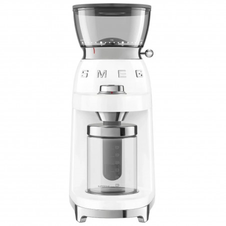 Καφετιέρα Smeg CGF03WHEU, 150 W, 240 γρ., Σύστημα περιστροφής και ασφάλισης, Λειτουργία χειροκίνητης χρήσης, Λευκό