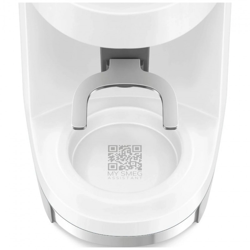 Καφετιέρα Smeg CGF03WHEU, 150 W, 240 γρ., Σύστημα περιστροφής και ασφάλισης, Λειτουργία χειροκίνητης χρήσης, Λευκό