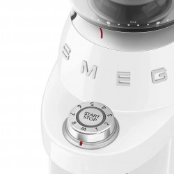 Καφετιέρα Smeg CGF03WHEU, 150 W, 240 γρ., Σύστημα περιστροφής και ασφάλισης, Λειτουργία χειροκίνητης χρήσης, Λευκό