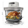 Φριτέζα με ζεστό αέρα Ninja CRISPi Pro AS101EULG, 2050 W, 2,3 + 5,7 λ, 26-240 °C, Max Crisp, κεραμικές πλάκες, χωρίς PFAS, γκρι/λευκό