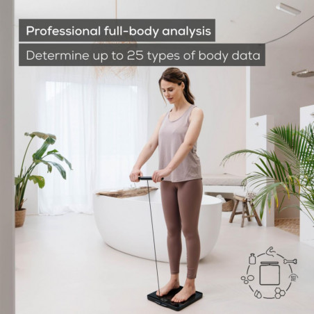 Ζυγός Beurer BF 990, Έως 180 kg, 15 λειτουργίες, Έως 8 χρήστες, LCD, Bluetooth, Wi-Fi, Αυτόματη αναγνώριση χρήστη, Μαύρο