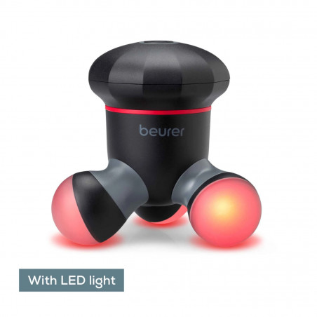 Μικρό μασάζ Beurer MG 18, φωτισμός LED, για όλο το σώμα, πλενόμενα εξαρτήματα, μαύρο