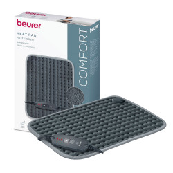Ηλεκτρικό μαξιλάρι Beurer HK SE, 100 W, 44 × 33 εκ., 3 επίπεδα θερμότητας, αυτόματη απενεργοποίηση, γκρι
