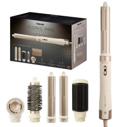 Στεγνωτήρας μαλλιών 5 σε 1 Beurer HT 100, 1500 W, 3 ρυθμίσεις θερμοκρασίας, 3 επίπεδα, 50-80 °C, λειτουργία ιόντων, 75 dB, μπεζ