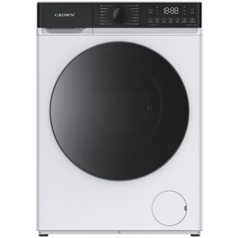 Πλυντήριο ρούχων Crown CWM8512JW, Κατηγορία Α, 8 κιλά, 1200 στροφές/λεπτό, Αναβολή εκκίνησης, Λειτουργία ατμού, Λευκό